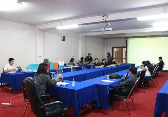 ภาพกิจกรรม คณะวิทยาศาสตร์และเทคโนโลยี จัดการประชุม เรื่อง การจัดพิธีถวายพานพุ่มสักการะพระบิดาแห่งวิทยาศาสตร์ไทย