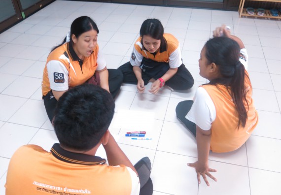 ภาพกิจกรรม โปรแกรมวิชาสาธารณสุขศาสตร์ จัดการอบรม เรื่อง หลักการทำงานเป็นทีม