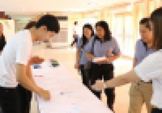 ภาพกิจกรรม คณะวิทยาศาสตร์และเทคโนโลยี เข้าร่วมกิจกรรมองค์กรแห่งความสุข happy workplace kpru