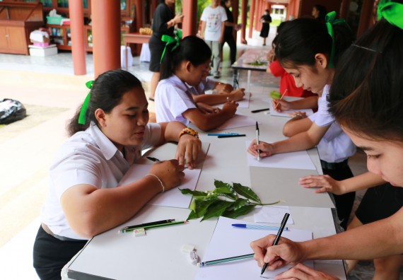 ภาพกิจกรรม คณะวิทยาศาสตร์และเทคโนโลยี เข้าร่วมโครงการอบรมสัมมนาเสริมสร้างศักยภาพในการอนุรักษ์สิ่งแวดล้อมธรรมชาติ หัวข้อ วิธีการวาดภาพทางพฤกษศาสตร์