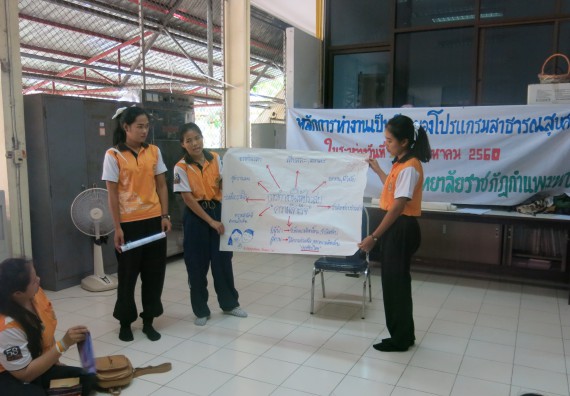 ภาพกิจกรรม โปรแกรมวิชาสาธารณสุขศาสตร์ จัดการอบรมหลักการทำงานเป็นทีม