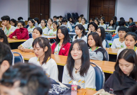 ภาพกิจกรรม คณะวิทยาศาสตร์และเทคโนโลยี จัดกิจกรรมพุทธศาสนากับวิทยาศาสตร์ เพื่อส่งเสริมคุณธรรม จริยธรรม