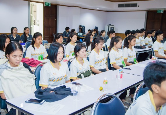 ภาพกิจกรรม คณะวิทยาศาสตร์และเทคโนโลยี จัดกิจกรรมพุทธศาสนากับวิทยาศาสตร์ เพื่อส่งเสริมคุณธรรม จริยธรรม