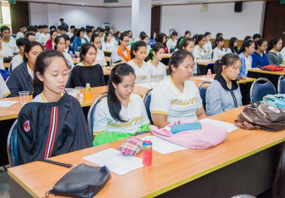 ภาพกิจกรรม คณะวิทยาศาสตร์และเทคโนโลยี จัดกิจกรรมพุทธศาสนากับวิทยาศาสตร์ เพื่อส่งเสริมคุณธรรม จริยธรรม