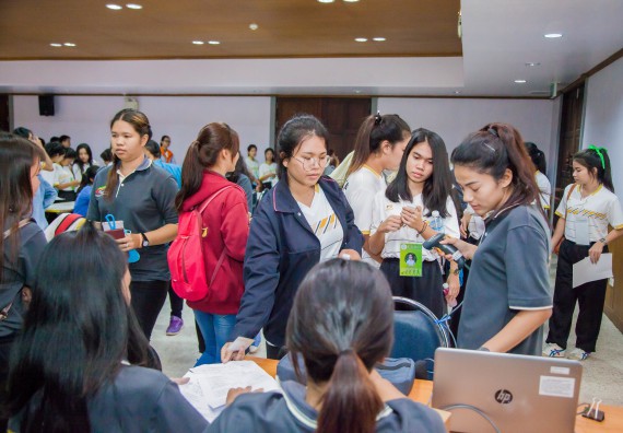 ภาพกิจกรรม คณะวิทยาศาสตร์และเทคโนโลยี จัดกิจกรรมพุทธศาสนากับวิทยาศาสตร์ เพื่อส่งเสริมคุณธรรม จริยธรรม