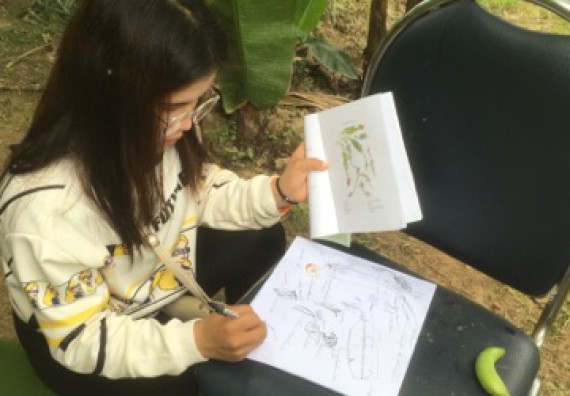 ภาพกิจกรรม คณะวิทยาศาสตร์และเทคโนโลยี เข้าร่วมโครงการอบรมสัมมนาเสริมสร้างศักยภาพในการอนุรักษ์สิ่งแวดล้อมธรรมชาติ หัวข้อ วิธีการวาดภาพทางพฤกษศาสตร์