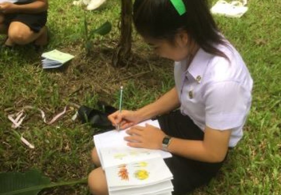 ภาพกิจกรรม คณะวิทยาศาสตร์และเทคโนโลยี เข้าร่วมโครงการอบรมสัมมนาเสริมสร้างศักยภาพในการอนุรักษ์สิ่งแวดล้อมธรรมชาติ หัวข้อ วิธีการวาดภาพทางพฤกษศาสตร์