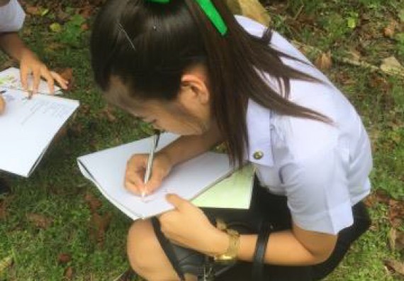 ภาพกิจกรรม คณะวิทยาศาสตร์และเทคโนโลยี เข้าร่วมโครงการอบรมสัมมนาเสริมสร้างศักยภาพในการอนุรักษ์สิ่งแวดล้อมธรรมชาติ หัวข้อ วิธีการวาดภาพทางพฤกษศาสตร์