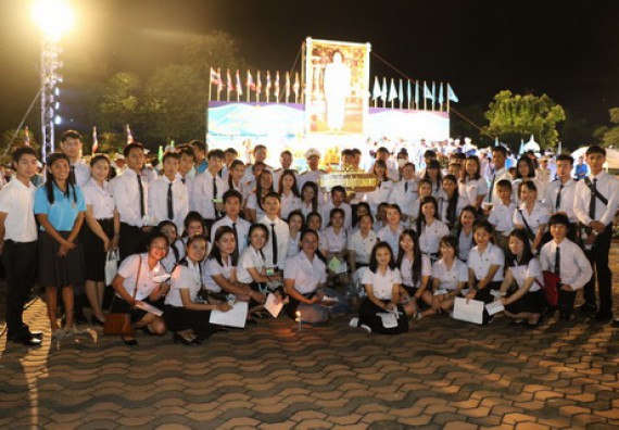 ภาพกิจกรรม คณะวิทยาศาสตร์และเทคโนโลยี เข้าร่วมพิธีเฉลิมพระเกียรติสมเด็จพระนางเจ้าสิริกิติ์