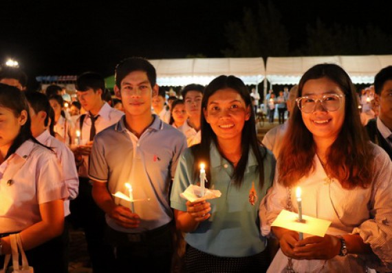 ภาพกิจกรรม คณะวิทยาศาสตร์และเทคโนโลยี เข้าร่วมพิธีเฉลิมพระเกียรติสมเด็จพระนางเจ้าสิริกิติ์