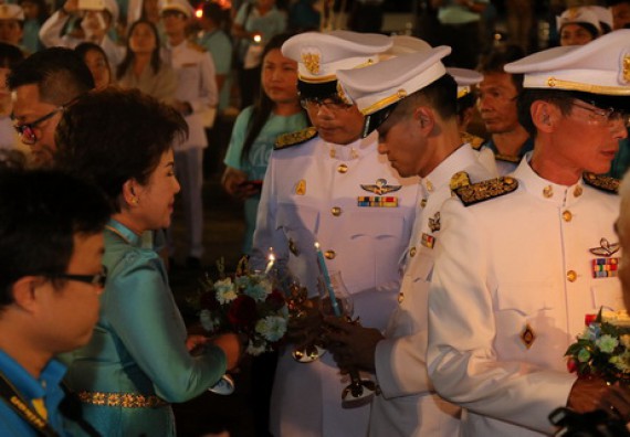 ภาพกิจกรรม คณะวิทยาศาสตร์และเทคโนโลยี เข้าร่วมพิธีเฉลิมพระเกียรติสมเด็จพระนางเจ้าสิริกิติ์