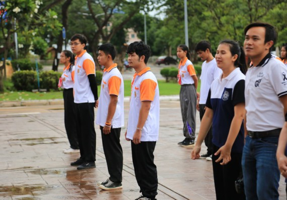 ภาพกิจกรรม คณะวิทยาศาสตร์และเทคโนโลยี เข้าร่วมกิจกรรมออกกำลังกาย ตามแนวคิดของนายกรัฐมนตรี