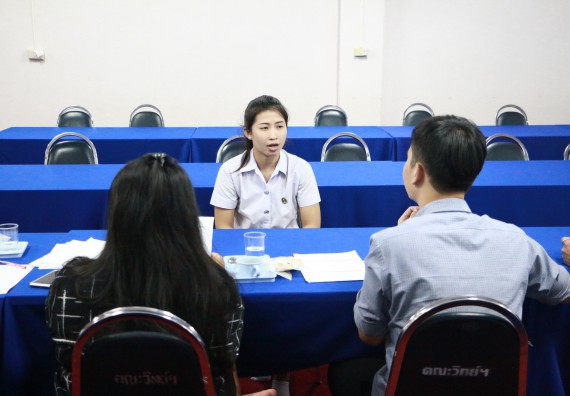 ภาพกิจกรรม คณะวิทยาศาสตร์และเทคโนโลยี สัมภาษณ์ทุนการศึกษา ปตท.สผ. จากทรัพย์ในดินสู่สินทางปัญญา รักษาสิ่งแวดล้อม ของคณะวิทยาศาสตร์และเทคโนโลยี ประจำปี 2560