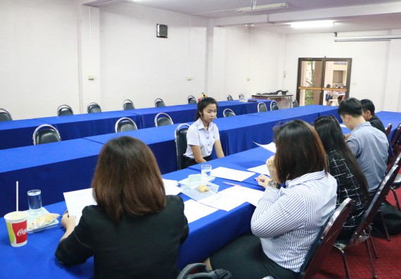 ภาพกิจกรรม คณะวิทยาศาสตร์และเทคโนโลยี สัมภาษณ์ทุนการศึกษา ปตท.สผ. จากทรัพย์ในดินสู่สินทางปัญญา รักษาสิ่งแวดล้อม ของคณะวิทยาศาสตร์และเทคโนโลยี ประจำปี 2560