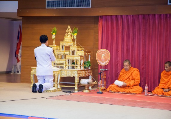 ภาพกิจกรรม คณะวิทยาศาสตร์และเทคโนโลยี เข้าร่วมทำบุญตักบาตรวันคล้ายวันสถาปนามหาวิทยาลัยราชภัฏกำแพงเพชร