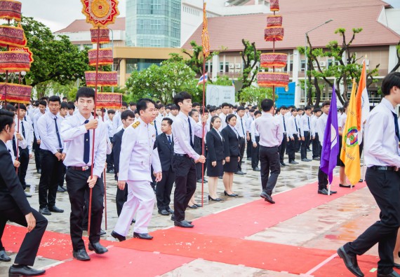 ภาพกิจกรรม คณะวิทยาศาสตร์และเทคโนโลยี เข้าร่วมทำบุญตักบาตรวันคล้ายวันสถาปนามหาวิทยาลัยราชภัฏกำแพงเพชร