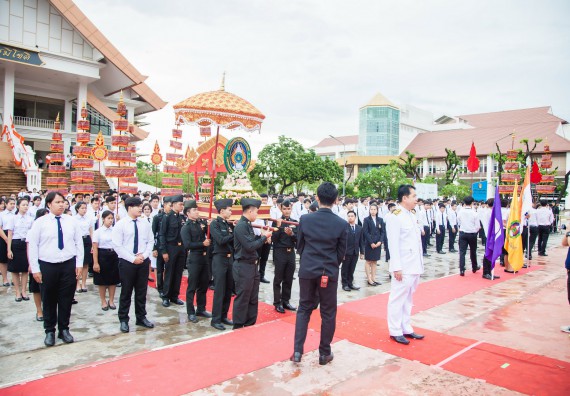 ภาพกิจกรรม คณะวิทยาศาสตร์และเทคโนโลยี เข้าร่วมทำบุญตักบาตรวันคล้ายวันสถาปนามหาวิทยาลัยราชภัฏกำแพงเพชร