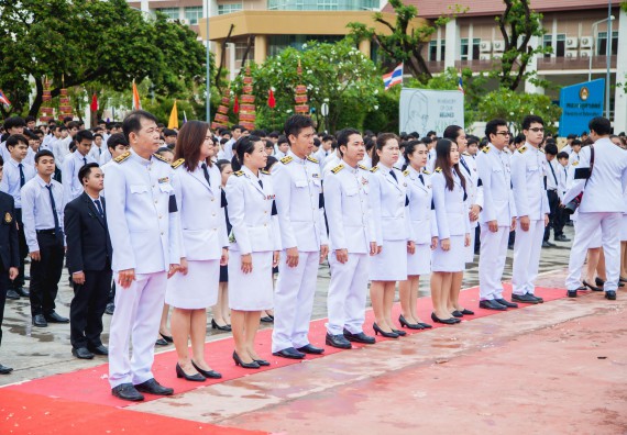 ภาพกิจกรรม คณะวิทยาศาสตร์และเทคโนโลยี เข้าร่วมทำบุญตักบาตรวันคล้ายวันสถาปนามหาวิทยาลัยราชภัฏกำแพงเพชร