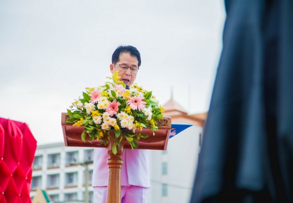 ภาพกิจกรรม คณะวิทยาศาสตร์และเทคโนโลยี เข้าร่วมทำบุญตักบาตรวันคล้ายวันสถาปนามหาวิทยาลัยราชภัฏกำแพงเพชร