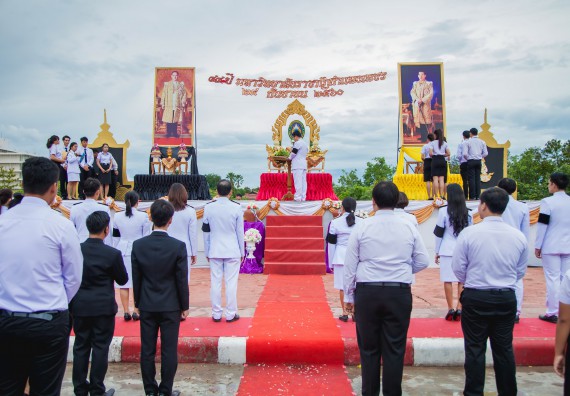 ภาพกิจกรรม คณะวิทยาศาสตร์และเทคโนโลยี เข้าร่วมทำบุญตักบาตรวันคล้ายวันสถาปนามหาวิทยาลัยราชภัฏกำแพงเพชร