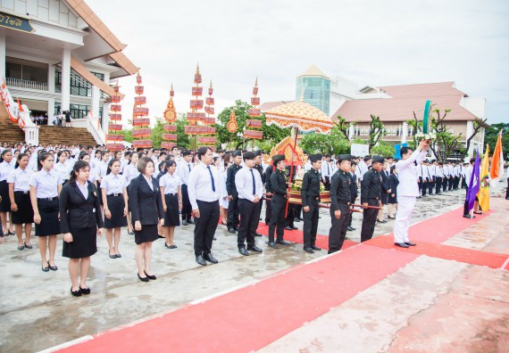 ภาพกิจกรรม คณะวิทยาศาสตร์และเทคโนโลยี เข้าร่วมทำบุญตักบาตรวันคล้ายวันสถาปนามหาวิทยาลัยราชภัฏกำแพงเพชร