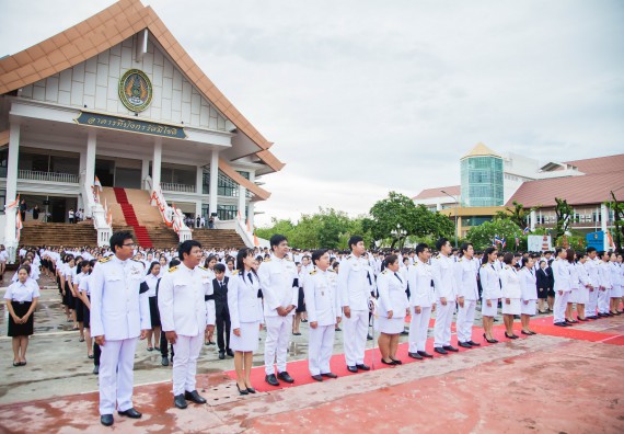 ภาพกิจกรรม คณะวิทยาศาสตร์และเทคโนโลยี เข้าร่วมทำบุญตักบาตรวันคล้ายวันสถาปนามหาวิทยาลัยราชภัฏกำแพงเพชร