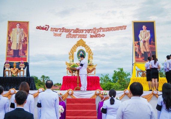 ภาพกิจกรรม คณะวิทยาศาสตร์และเทคโนโลยี เข้าร่วมทำบุญตักบาตรวันคล้ายวันสถาปนามหาวิทยาลัยราชภัฏกำแพงเพชร