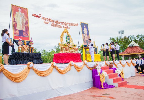 ภาพกิจกรรม คณะวิทยาศาสตร์และเทคโนโลยี เข้าร่วมทำบุญตักบาตรวันคล้ายวันสถาปนามหาวิทยาลัยราชภัฏกำแพงเพชร