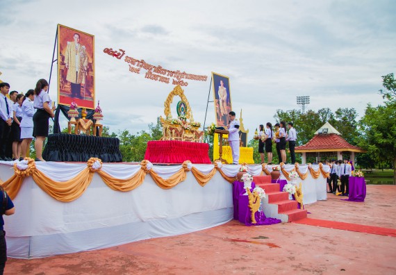 ภาพกิจกรรม คณะวิทยาศาสตร์และเทคโนโลยี เข้าร่วมทำบุญตักบาตรวันคล้ายวันสถาปนามหาวิทยาลัยราชภัฏกำแพงเพชร