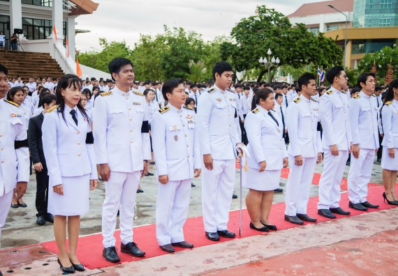 ภาพกิจกรรม คณะวิทยาศาสตร์และเทคโนโลยี เข้าร่วมทำบุญตักบาตรวันคล้ายวันสถาปนามหาวิทยาลัยราชภัฏกำแพงเพชร