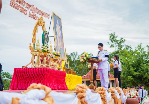 ภาพกิจกรรม คณะวิทยาศาสตร์และเทคโนโลยี เข้าร่วมทำบุญตักบาตรวันคล้ายวันสถาปนามหาวิทยาลัยราชภัฏกำแพงเพชร
