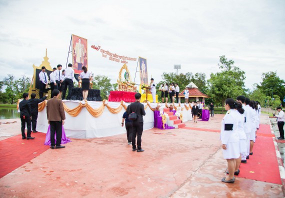 ภาพกิจกรรม คณะวิทยาศาสตร์และเทคโนโลยี เข้าร่วมทำบุญตักบาตรวันคล้ายวันสถาปนามหาวิทยาลัยราชภัฏกำแพงเพชร