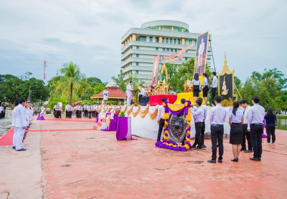 ภาพกิจกรรม คณะวิทยาศาสตร์และเทคโนโลยี เข้าร่วมทำบุญตักบาตรวันคล้ายวันสถาปนามหาวิทยาลัยราชภัฏกำแพงเพชร