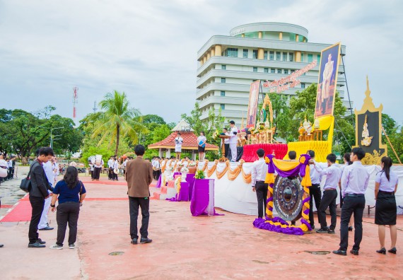ภาพกิจกรรม คณะวิทยาศาสตร์และเทคโนโลยี เข้าร่วมทำบุญตักบาตรวันคล้ายวันสถาปนามหาวิทยาลัยราชภัฏกำแพงเพชร