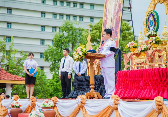 ภาพกิจกรรม คณะวิทยาศาสตร์และเทคโนโลยี เข้าร่วมทำบุญตักบาตรวันคล้ายวันสถาปนามหาวิทยาลัยราชภัฏกำแพงเพชร