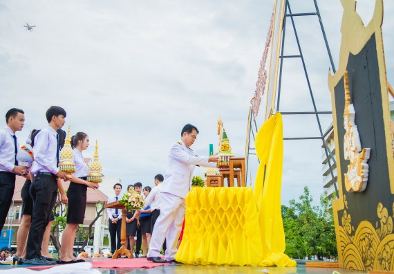 ภาพกิจกรรม คณะวิทยาศาสตร์และเทคโนโลยี เข้าร่วมทำบุญตักบาตรวันคล้ายวันสถาปนามหาวิทยาลัยราชภัฏกำแพงเพชร