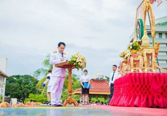 ภาพกิจกรรม คณะวิทยาศาสตร์และเทคโนโลยี เข้าร่วมทำบุญตักบาตรวันคล้ายวันสถาปนามหาวิทยาลัยราชภัฏกำแพงเพชร