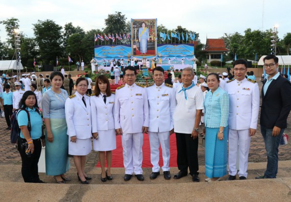 ภาพกิจกรรม คณะวิทยาศาสตร์และเทคโนโลยี เข้าร่วมกิจกรรมแอโรบิกรวมพลคนรักแม่ 12 สิงหา