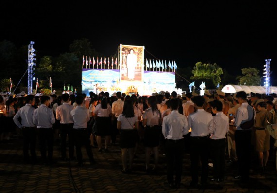 ภาพกิจกรรม คณะวิทยาศาสตร์และเทคโนโลยี เข้าร่วมกิจกรรมแอโรบิกรวมพลคนรักแม่ 12 สิงหา