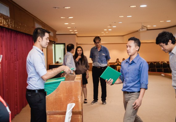 ภาพกิจกรรม พิธีฝึกซ้อมรับพระราชทานปริญญาบัตร  คณะวิทยาศาสตร์และเทคโนโลยี | วันที่ 6  พฤศจิกายน 2560