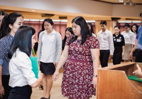 ภาพกิจกรรม พิธีฝึกซ้อมรับพระราชทานปริญญาบัตร  คณะวิทยาศาสตร์และเทคโนโลยี | วันที่ 6  พฤศจิกายน 2560
