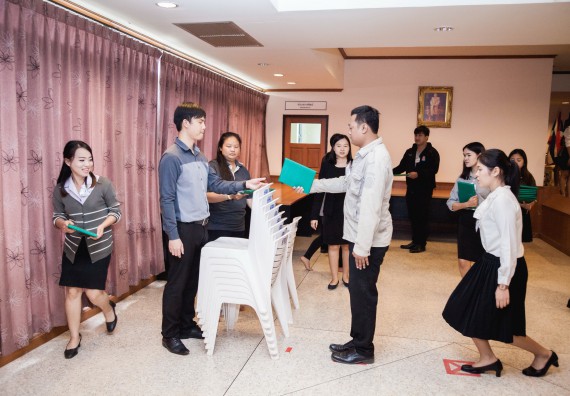 ภาพกิจกรรม พิธีฝึกซ้อมรับพระราชทานปริญญาบัตร  คณะวิทยาศาสตร์และเทคโนโลยี | วันที่ 6  พฤศจิกายน 2560