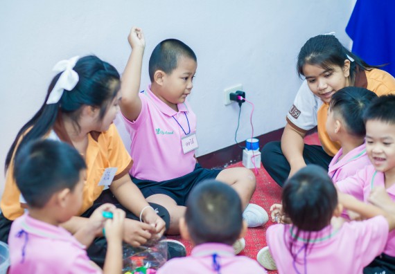 ภาพกิจกรรม คณะวิทยาศาสตร์และเทคโนโลยี จัดกิจกรรมค่ายวิทยาศาสตร์โรงเรียนสาธิตฯ ระดับชั้นอนุบาล