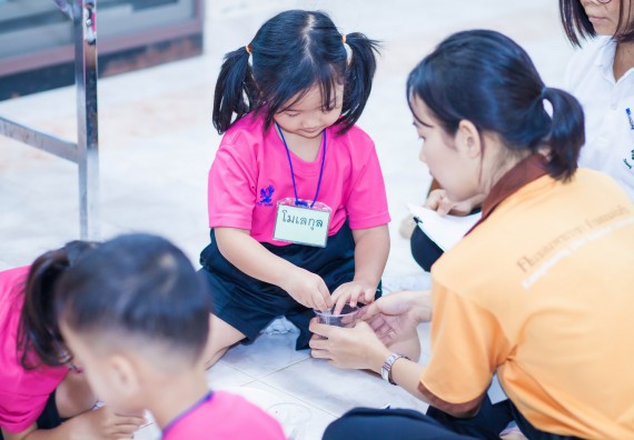 ภาพกิจกรรม คณะวิทยาศาสตร์และเทคโนโลยี จัดกิจกรรมค่ายวิทยาศาสตร์โรงเรียนสาธิตฯ ระดับชั้นอนุบาล