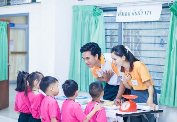 ภาพกิจกรรม คณะวิทยาศาสตร์และเทคโนโลยี จัดกิจกรรมค่ายวิทยาศาสตร์โรงเรียนสาธิตฯ ระดับชั้นอนุบาล