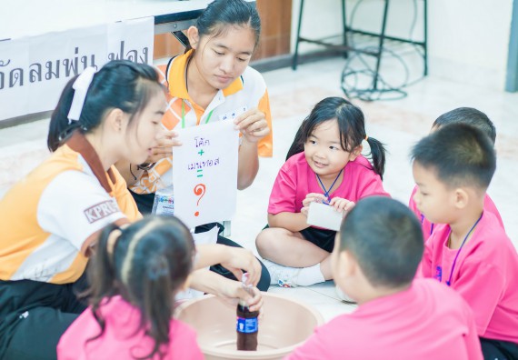 ภาพกิจกรรม คณะวิทยาศาสตร์และเทคโนโลยี จัดกิจกรรมค่ายวิทยาศาสตร์โรงเรียนสาธิตฯ ระดับชั้นอนุบาล