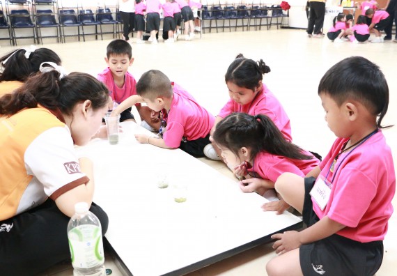 ภาพกิจกรรม คณะวิทยาศาสตร์และเทคโนโลยี จัดกิจกรรมค่ายวิทยาศาสตร์โรงเรียนสาธิตฯ ระดับชั้นอนุบาล