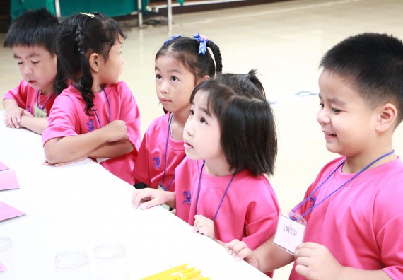 ภาพกิจกรรม คณะวิทยาศาสตร์และเทคโนโลยี จัดกิจกรรมค่ายวิทยาศาสตร์โรงเรียนสาธิตฯ ระดับชั้นอนุบาล