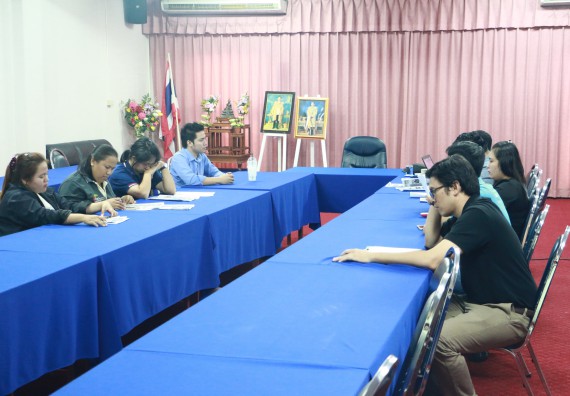 ภาพกิจกรรม คณะวิทยาศาสตร์และเทคโนโลยี จัดการประชุม เรื่อง การจัดทำจดหมายข่าวของคณะวิทยาศาสตร์และเทคโนโลยี