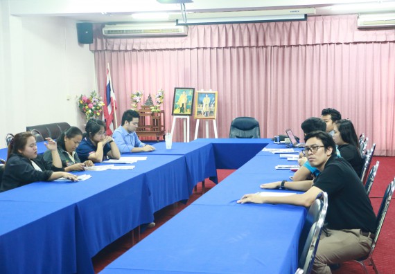 ภาพกิจกรรม คณะวิทยาศาสตร์และเทคโนโลยี จัดการประชุม เรื่อง การจัดทำจดหมายข่าวของคณะวิทยาศาสตร์และเทคโนโลยี